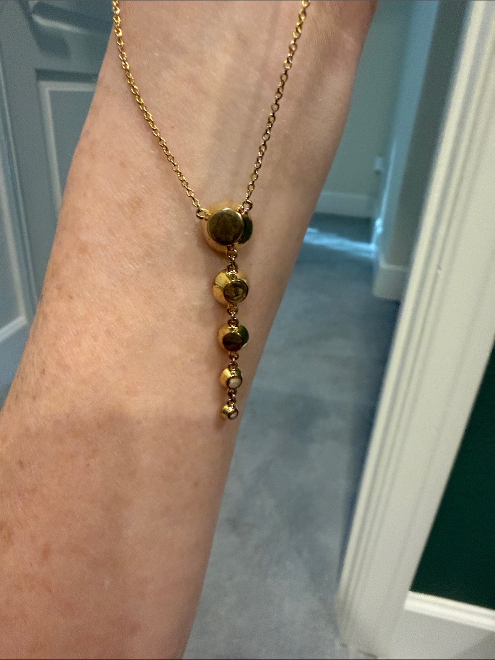Touchstone Crystal Gold-Tone Necklace with Amber and Yellow Crystals - Picture 4 of 6